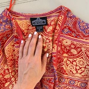Angie Tops - 2x$20 Orange red tribal festival beach coverup Angie Tops - 2x$20 Orange red tribal festival beach coverup